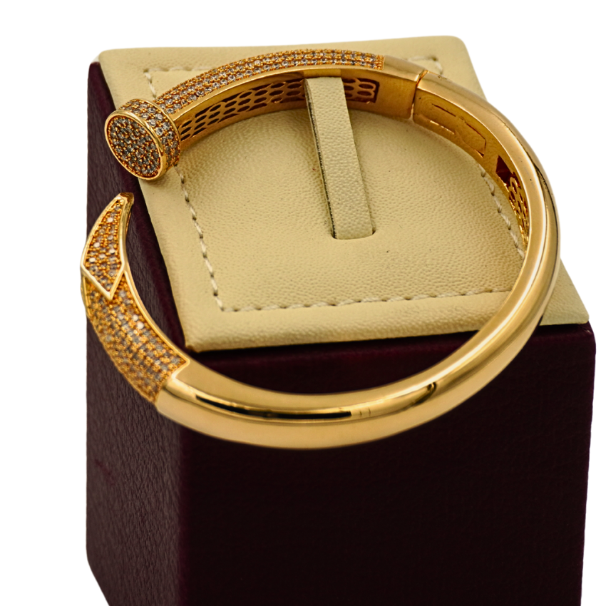 Bulgari-Design Sterling Silver Bangle – A Masterpiece of Elegance & Luxury